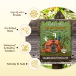 Personalized Pumpkin House Garden Vertical Metal Sign with Name and Title Garden Decor Halloween Gift for Grandparents Gardening Lovers