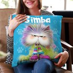 Henkilökohtainen söpö Whimsical kissa koira pehmeä heittää tyynyn kansi nimi Home Decor syntymäpäivälahja ystäville perheen lemmikkieläinten ystäville