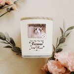Henkilökohtainen ikuisesti rakastettu lemmikkieläin Photo Paw Print Candle Jar nimi LED-kynttilä ja puinen kansi Sympathy Pet Loss Memorial lahja lemmikkieläinten omistajille