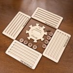 Custom Wooden Mexican Train Domino Hub & Holder - Engraved Basswood Set 11 or 15 Holder, Gift for Family