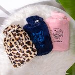 Personalized Embroidered Pet Photo Hot Water Bottle with Name and Soft Cover Winter Essential Birthday Christmas Gift for Pet Lover Family Friend