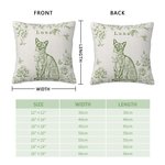 Henkilökohtainen Floral Pet Photo Soft Throw tyynynpäällinen nimi ja päivämäärä Home Decor joulu syntymäpäivälahja lemmikkieläinten ystäville
