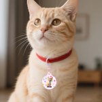 Personalized Cute Cartoon Pet Acrylic Pet Tag with Name Daily Use Birthday Gift for Pet Owners