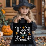 Spersonalizowana płócienna torba Dancing Mummy Pumpkin z imieniem i nazwiskiem Akcesoria wielokrotnego użytku Prezent na Halloween dla dzieci, rodziny i przyjaciół