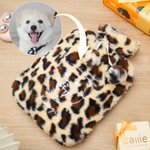 Personalized Embroidered Pet Photo Hot Water Bottle with Name and Soft Cover Winter Essential Birthday Christmas Gift for Pet Lover Family Friend