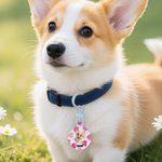 Personalized Cute Cartoon Pet Acrylic Pet Tag with Name Daily Use Birthday Gift for Pet Owners