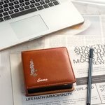 Personalisierte Geburt Blume PU Leder Classic Sticky Notepad Halter mit Namen Schreibtisch Veranstalter Geburtstag Büro Geschenk für Kollegen Familie Freunde