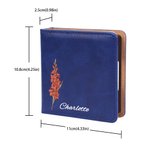 Personalisierte Geburt Blume PU Leder Classic Sticky Notepad Halter mit Namen Schreibtisch Veranstalter Geburtstag Büro Geschenk für Kollegen Familie Freunde