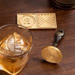 Personalized Engraved Monogram Whiskey Ice Cube Mold Tray with Stamp and Tong Bar Accessory Party Birthday Anniversary Gift for Bartender Men
