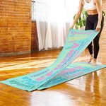 Henkilökohtainen sanapilvi nimi Anti-Slip Yoga Mat kanssa nimi Fitness Sports tarvikkeet Syntymäpäivä Team lahja jooga ystäville Naiset