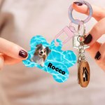 Personalized 3D Cartoon Dog Cat Bone Design Signage Pet Tag with Name Birthday Outdoor Activities Gift for Pet Lovers Owners