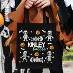 Spersonalizowana płócienna torba Dancing Mummy Pumpkin z imieniem i nazwiskiem Akcesoria wielokrotnego użytku Prezent na Halloween dla dzieci, rodziny i przyjaciół