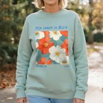 Personalisiertes Mehrfarbiges Blühende-Blumen T-Shirt Sweatshirt mit Namen und Text Geburtstag Schulanfang Junggesellinnenabschied Geschenk für Damen