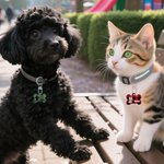 Personalized 3D Cartoon Dog Cat Bone Design Signage Pet Tag with Name Birthday Outdoor Activities Gift for Pet Lovers Owners
