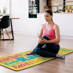 Henkilökohtainen sanapilvi nimi Anti-Slip Yoga Mat kanssa nimi Fitness Sports tarvikkeet Syntymäpäivä Team lahja jooga ystäville Naiset