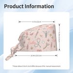 Personalised Multicolour Cute Flower Heart Tieback Scrub Cap with Name Appreciation Birthday Gift for Nurse Doctor Veterinarian