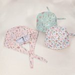 Personalised Multicolour Cute Flower Heart Tieback Scrub Cap with Name Appreciation Birthday Gift for Nurse Doctor Veterinarian