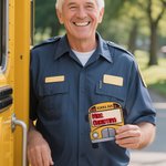 Imán personalizado con diseño de autobús escolar y texto Regalo de fin de curso para conductor de autobús escolar