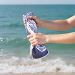 Serviette de plage personnalisée avec nom et initiale - Motif de tortue mandala - Cadeau d'anniversaire pour famille amis