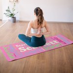 Henkilökohtainen sanapilvi nimi Anti-Slip Yoga Mat kanssa nimi Fitness Sports tarvikkeet Syntymäpäivä Team lahja jooga ystäville Naiset