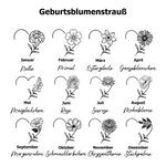 Personalisierte Geburtsblume Stickerei Bluse aus 100 % Baumwolle mit Namen Geburtstag Jahrestag Geschenk für Damen