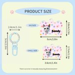Personalized 3D Cartoon Dog Cat Bone Design Signage Pet Tag with Name Birthday Outdoor Activities Gift for Pet Lovers Owners