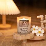 Henkilökohtainen ikuisesti rakastettu lemmikkieläin Photo Paw Print Candle Jar nimi LED-kynttilä ja puinen kansi Sympathy Pet Loss Memorial lahja lemmikkieläinten omistajille