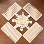 Custom Wooden Mexican Train Domino Hub & Holder - Engraved Basswood Set 11 or 15 Holder, Gift for Family