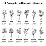Chemise à Manches Lognues Personnalisée avec Nom et Fleur de Naissance Brodés Vêtement 100 % Coton Cadeau Anniversaire pour Femme