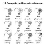 Chemise à Manches Lognues Personnalisée avec Nom et Fleur de Naissance Brodés Vêtement 100 % Coton Cadeau Anniversaire pour Femme