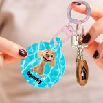 Personalized Cute Cartoon Pet Acrylic Pet Tag with Name Daily Use Birthday Gift for Pet Owners