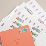 Personalized Doodle Letter Waterproof Stickers Labels with Name School Supplies Decor Back to School Gift for Boys Girls
