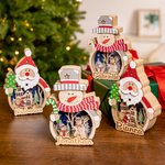 Personalised Santa Claus Snowman LED Light Wooden Ornament with Name Home Decor Christmas Gift for Family Friends