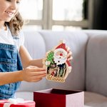 Personalised Santa Claus Snowman LED Light Wooden Ornament with Name Home Decor Christmas Gift for Family Friends
