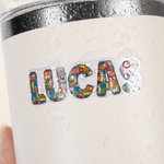Personalized Doodle Letter Waterproof Stickers Labels with Name School Supplies Decor Back to School Gift for Boys Girls