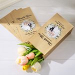 Henkilökohtainen sarjakuva Morsian ja sulhanen Food-Grade Paper Treat Bags nimellä 10 häät Favor Decor parin vieras Newlywedille