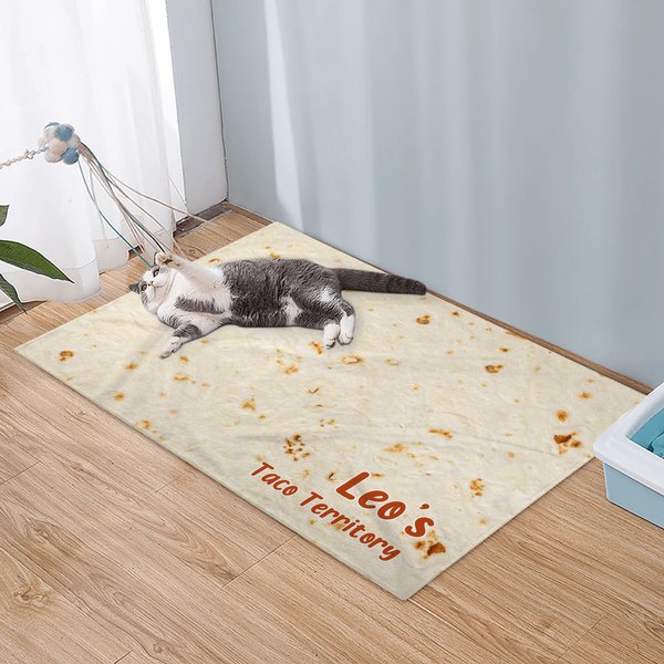 Coperta da lancio per animali domestici personalizzata e divertente con nome e testo Regalo di Natale per gatti, cani e amanti degli animali.