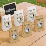 Henkilökohtainen sarjakuva Morsian ja sulhanen Food-Grade Paper Treat Bags nimellä 10 häät Favor Decor parin vieras Newlywedille