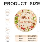 Personlig Rolig Tortilla Mjuk Rund Kasta Filt med Namn och Text Heminredning Födelsedag Julklapp för Bästa Vän Taco Lover