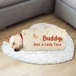 Gepersonaliseerd Funny Tortilla Zacht Huisdier Deken met Naam en Tekst Home Decor Verjaardag Kerstcadeau voor Kat Hond Huisdier Liefhebbers