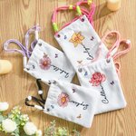 Personlig fødselsblomst sommerfugl Crossbody mobiltelefonveske med navn Reise Shoppingtilbehør Bursdagsgave til kvinner