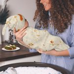 Personalised Tortilla Swaddle Blanket and Knot Hat Set with Name Birthday Baby Shower Gift for Newborns Babies