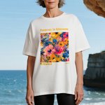 Felpa con nome e testo personalizzata multicolore con design a fiori in fiore, regalo di compleanno per la festa di addio al nubilato per le donne.