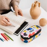 Personlig Abstrakt Graffiti Stor kapacitet Flerfacks pennfodral med namn Tillbaka till skolan Födelsedagspresent för student Lärare Konstnär