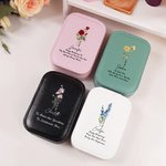 Boîte à bijoux personnalisée en cuir PU avec miroir LED trois couleurs ajustable et texte Nom Date Voyage Cadeau d'anniversaire essentiel pour les femmes