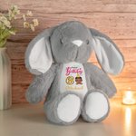 Personalisierte Ballon Cartoon Charakter niedlich Kaninchen Plüsch Plüschtier Spielzeug mit Namen Geburtstag Geschenk für Mädchen Junge