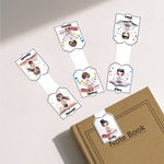 Personalisiertes Buchförmiges Magnetisches Lesezeichen mit Cartoon Figur Namen Buchtitel Schulanfang Geburtstag Geschenk für Buchliebhaber