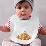 Calabaza personalizada Mi 1er Halloween Babero de algodón 100% con nombre Fiesta de Halloween Regalo para recién nacidos
