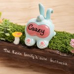 Personalised Cute Family Bunny Tree Stump Figurines with 2-8 Names and Text Home Decor Holiday Christmas Gift for Family Grandmother Grandfather