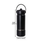 Personalized Engraved Name 18 oz Insulated Water Bottle with Handle and Straw Back to School Birthday Travel Gift for Kids Friends Family